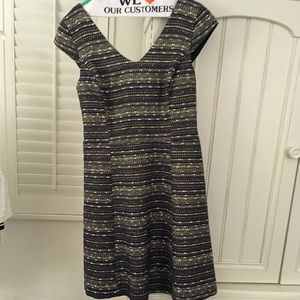 Lily Pulitzer blue and gold tweed dress